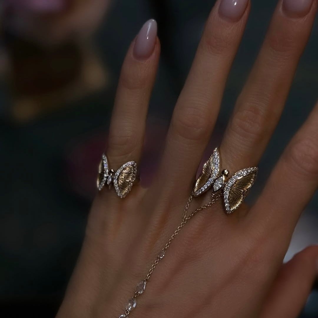 14K Petite Metamorphosis Ring by Logan Hollowell Jewelry