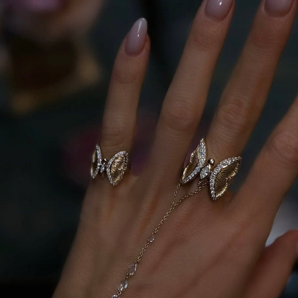14K Petite Metamorphosis Ring by Logan Hollowell Jewelry