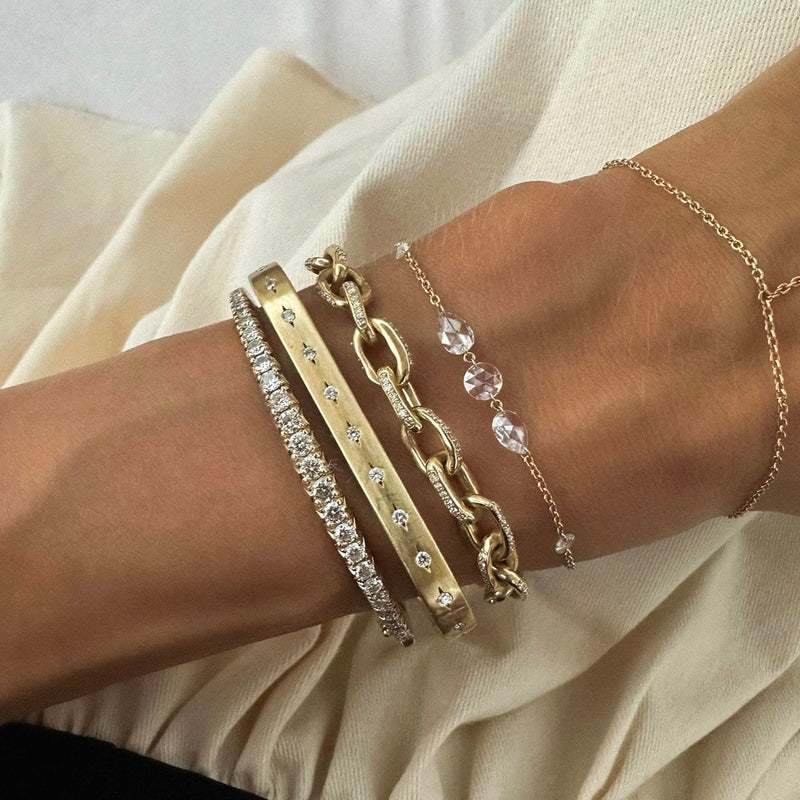 Eau de Rose Cut Iris Bracelet by Logan Hollowell Jewelry