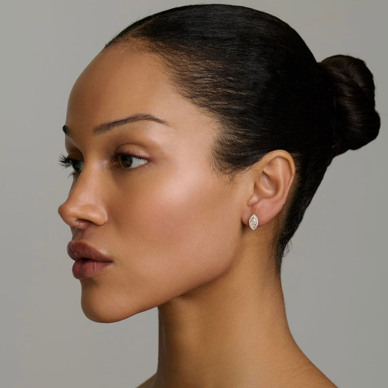 Pavé Marquise Diamond Stuggies by Logan Hollowell Jewelry