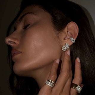 Pavé Marquise Diamond Stuggies by Logan Hollowell Jewelry