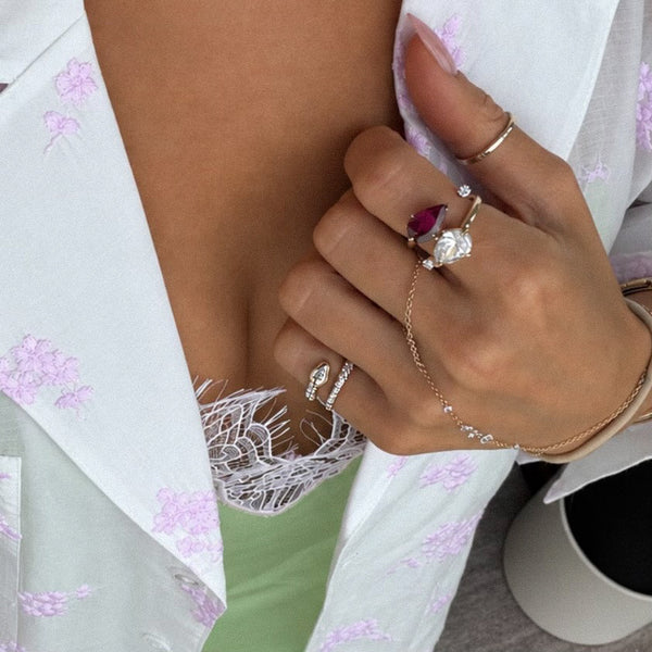 Kundalini Diamond Coil Ring