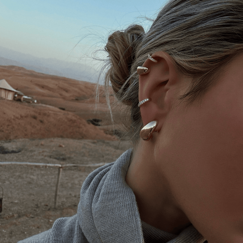 14K Large Tusk Earrings by Logan Hollowell Jewelry