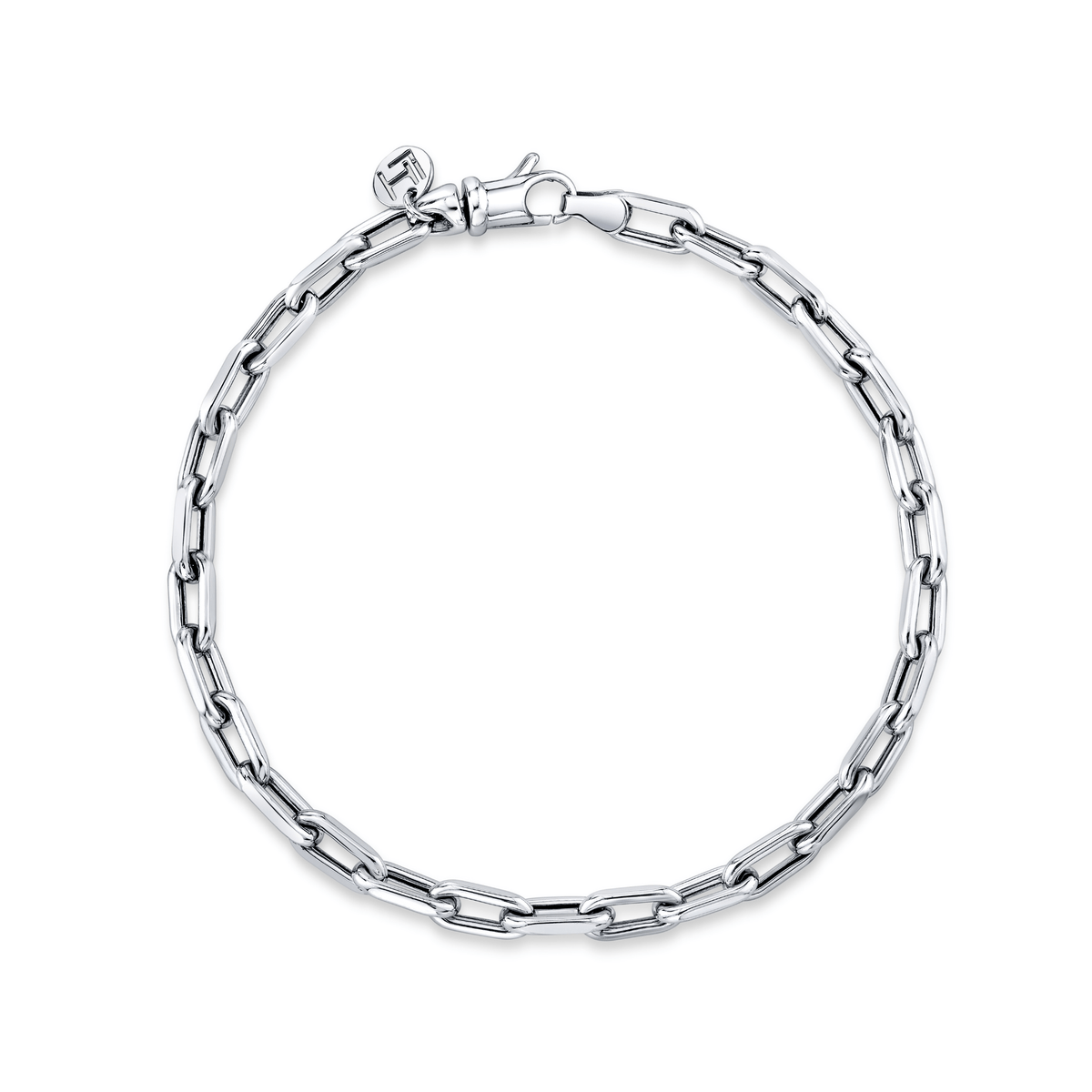 Men's Wide Alchemy Chain Bracelet | Ready to Ship White Gold 8" by Logan Hollowell Jewelry