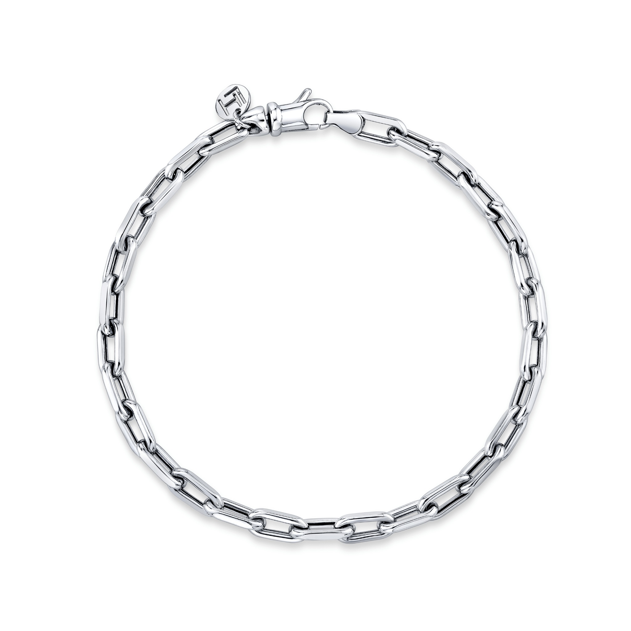 Men's Wide Alchemy Chain Bracelet | Ready to Ship White Gold 8" by Logan Hollowell Jewelry