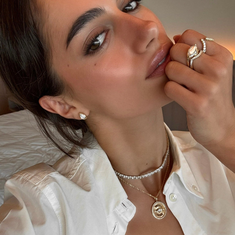 The Onde Marquise Diamond Duo by Logan Hollowell Jewelry