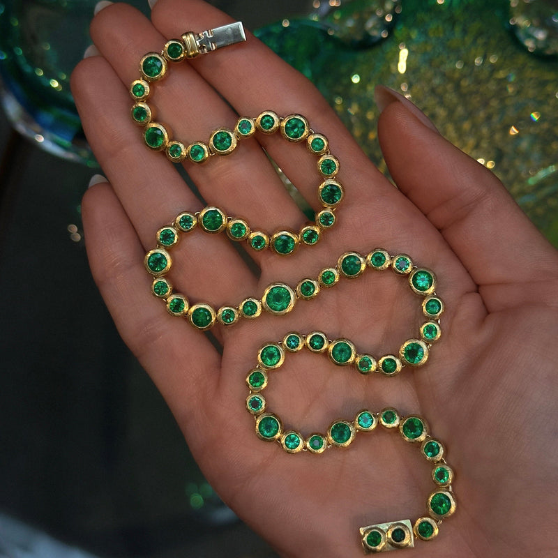 Emerald Bubble Necklace by Logan Hollowell Jewelry