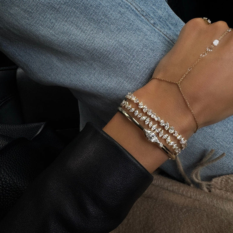 Dancing Marquise Diamond Bracelet by Logan Hollowell Jewelry