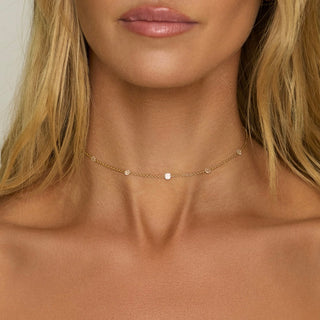 Eau de Rose Cut Cosima 7 Diamond Choker by Logan Hollowell Jewelry