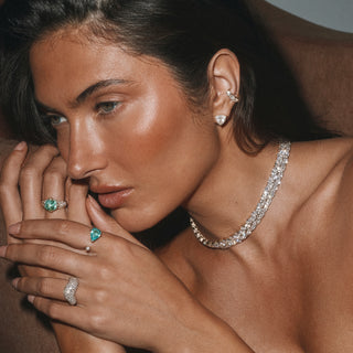 Lagoon Paraiba and Diamond Nexus Ring by Logan Hollowell Jewelry