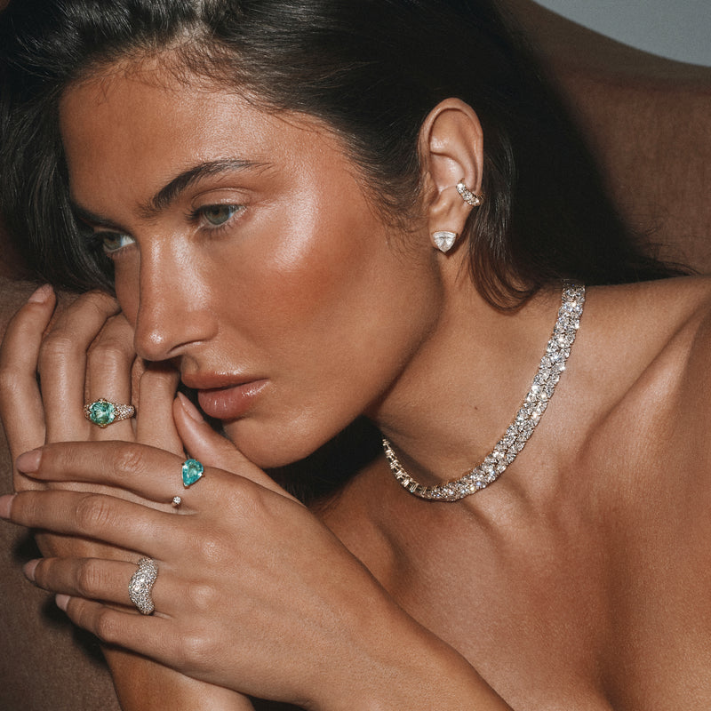 Lagoon Paraiba and Diamond Nexus Ring