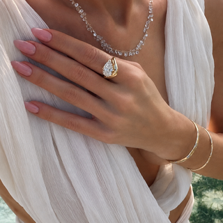 Enigma Floating Diamond Ring by Logan Hollowell Jewelry