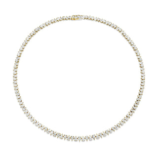 Petite Reverse Water Drop Diamond Tennis Necklace by Logan Hollowell Jewelry