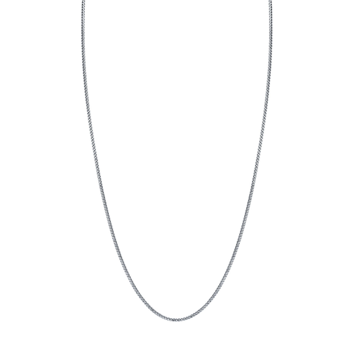 Men's Small Franco Chain | Ready to Ship White Gold 24" by Logan Hollowell Jewelry