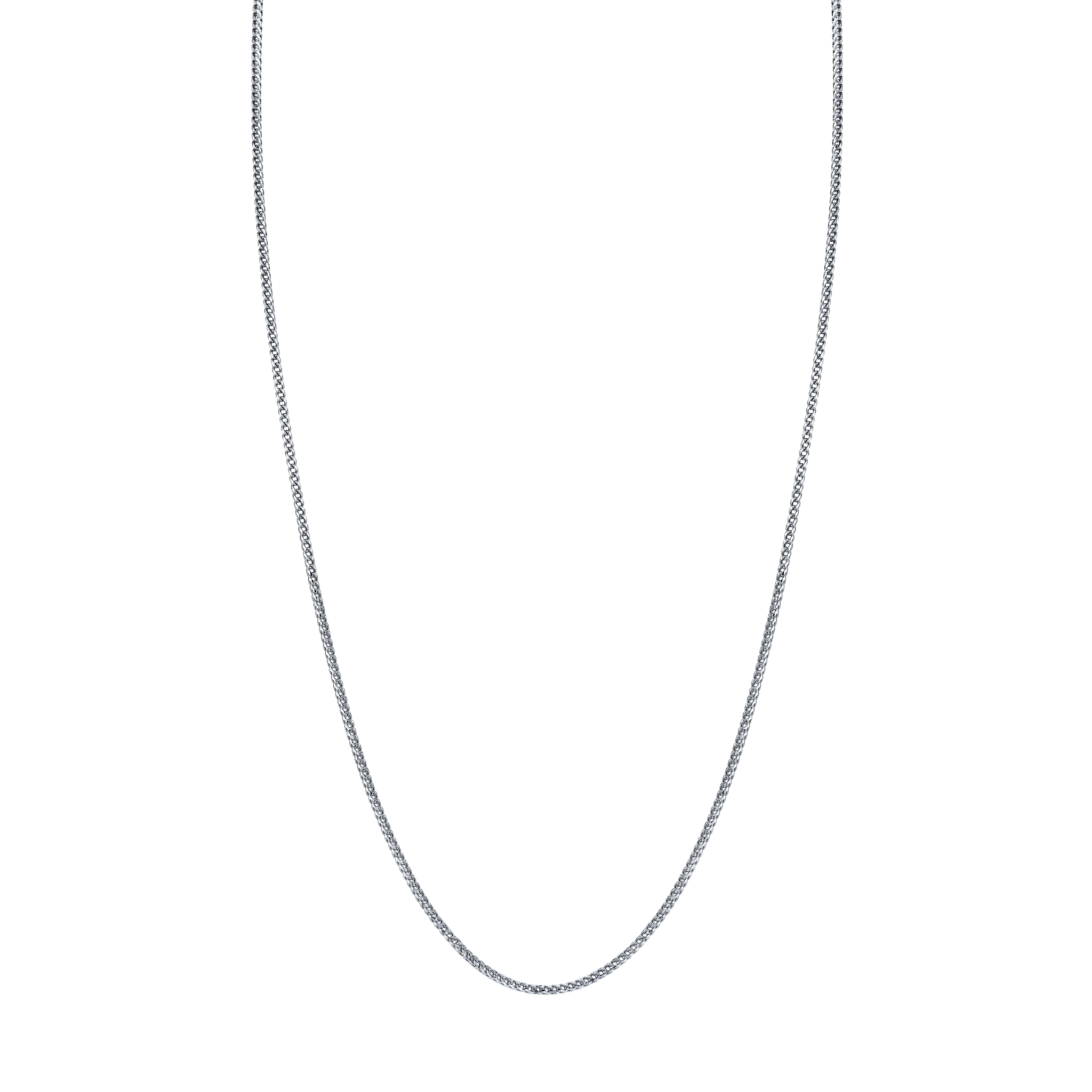 Men's Small Franco Chain | Ready to Ship White Gold 24" by Logan Hollowell Jewelry