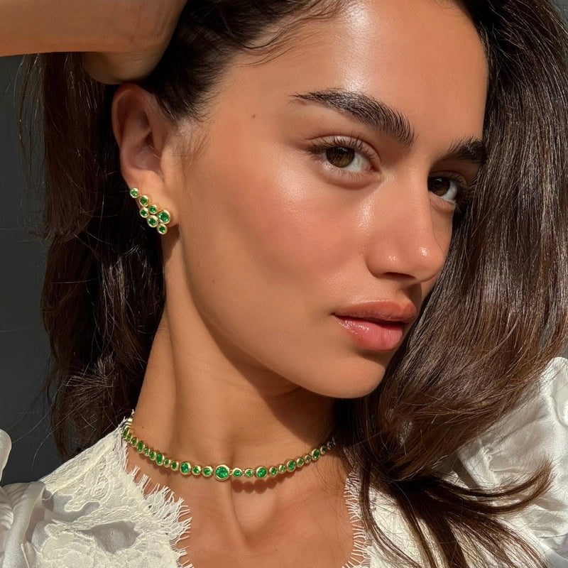 Emerald Bubble Necklace by Logan Hollowell Jewelry