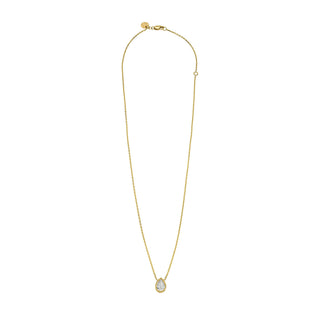 Floating Water Drop Diamond Necklace by Logan Hollowell Jewelry