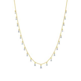 Stardust Baguette Diamond Dangle Necklace