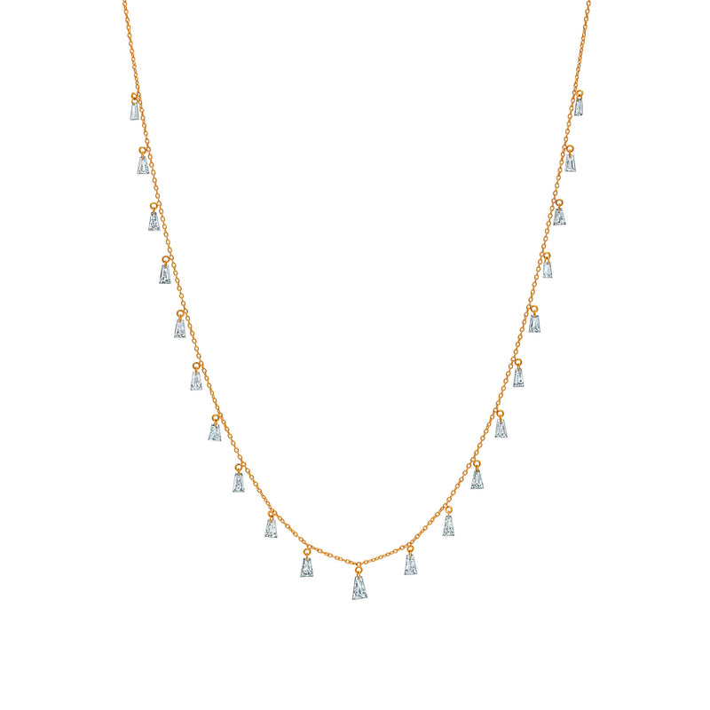 Stardust Baguette Diamond Dangle Necklace