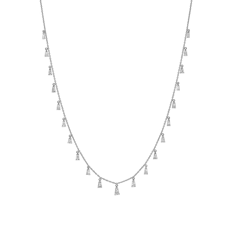 Stardust Baguette Diamond Dangle Necklace