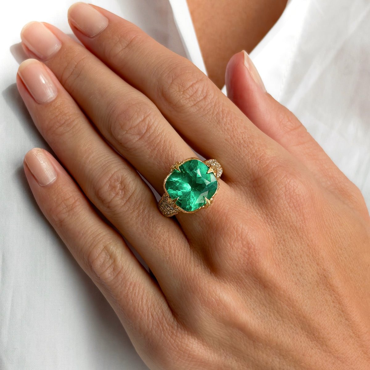 Queen 2.0 Emerald Pavé by Logan Hollowell Jewelry