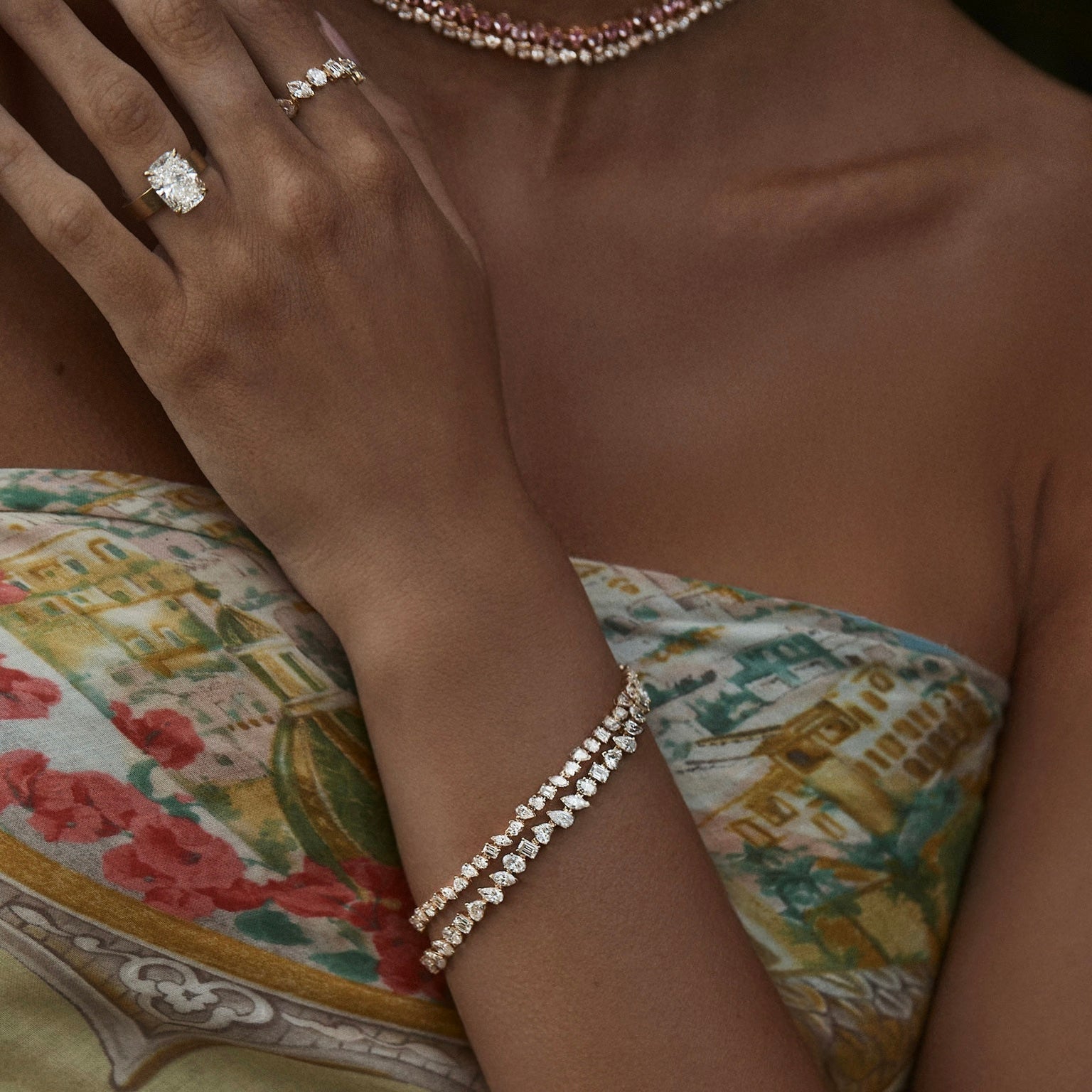 Petite Fortuna Diamond Bracelet by Logan Hollowell Jewelry