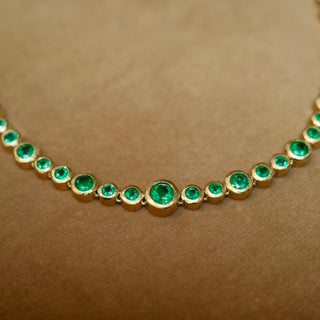 Emerald Bubble Necklace by Logan Hollowell Jewelry