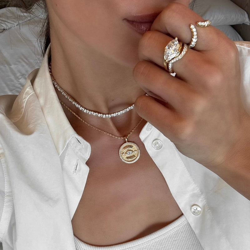11:11 Angel Eye Coin Pendant by Logan Hollowell Jewelry