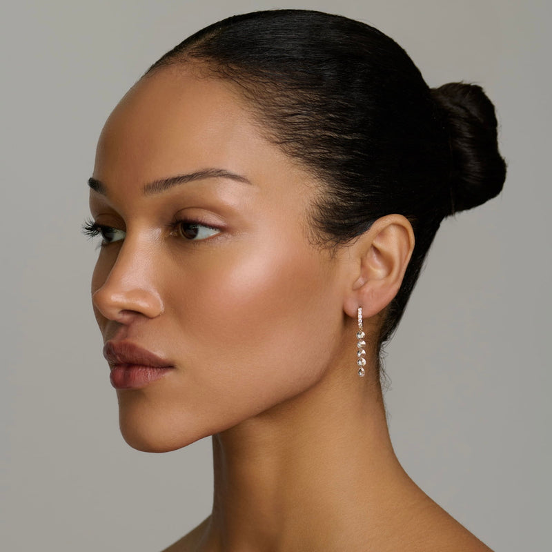 Eau de Rose Cut Drop Earrings by Logan Hollowell Jewelry