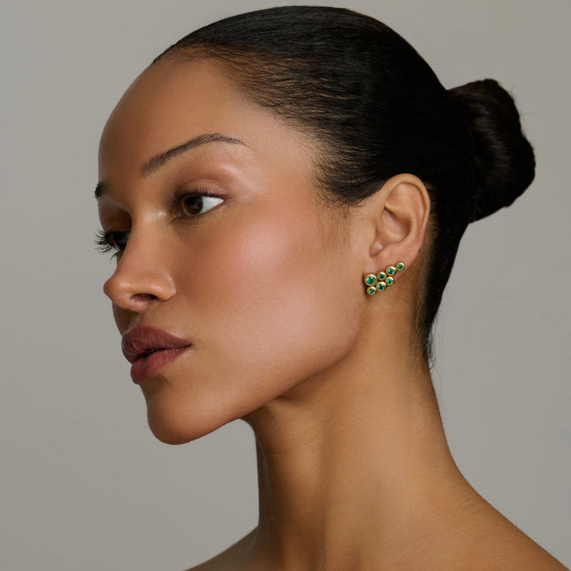 Emerald Bubble Earrings by Logan Hollowell Jewelry