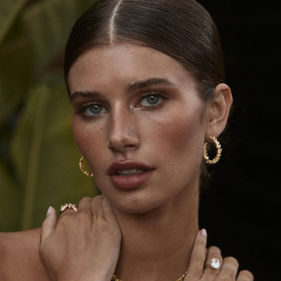 Fortuna Fancy Yellow Diamond Hoops by Logan Hollowell Jewelry