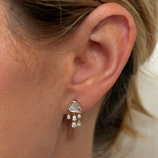 Diamond Rain Cloud Earrings by Logan Hollowell Jewelry