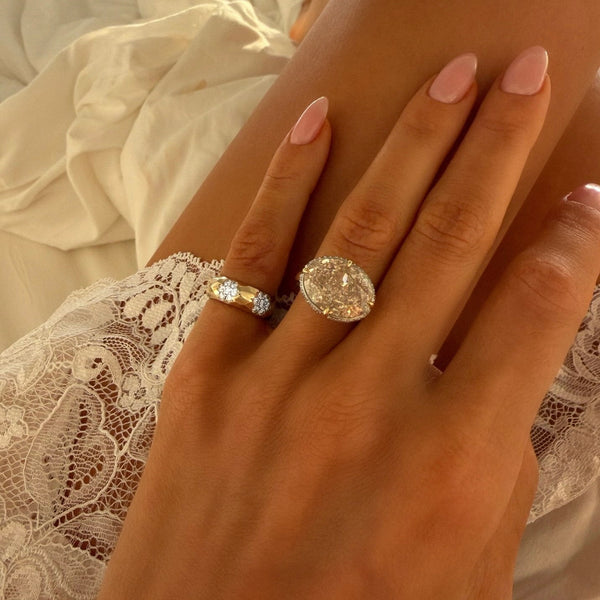 Sevenfold Diamond Cluster Band by Logan Hollowell Jewelry