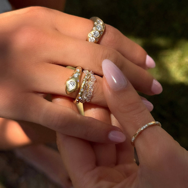 Kundalini Diamond Oracle Ring by Logan Hollowell Jewelry
