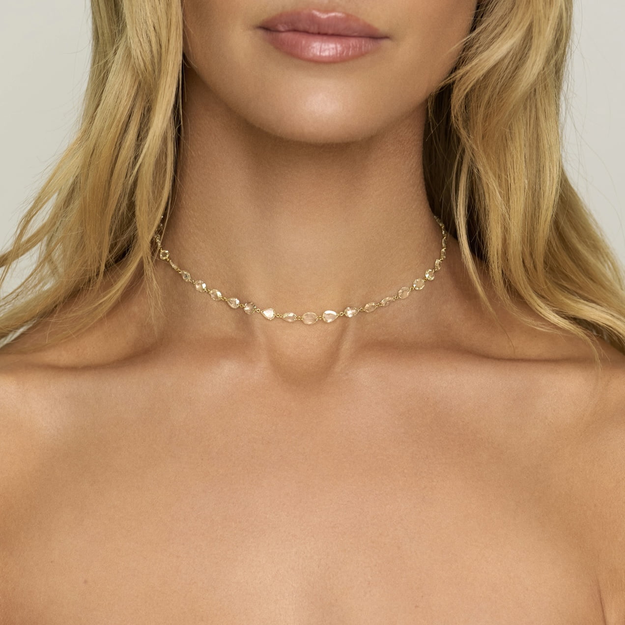 Eau de Rose Cut Calliope Choker by Logan Hollowell Jewelry