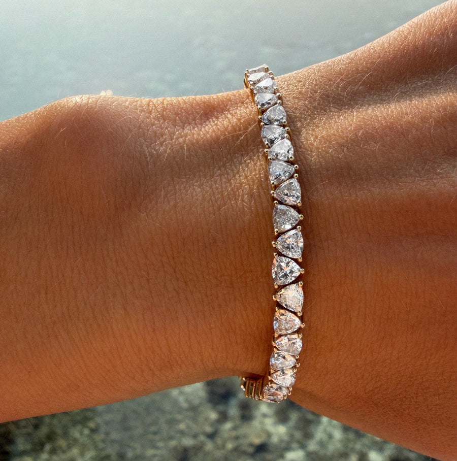 Trillion Diamond Tennis Bracelet by Logan Hollowell Jewelry