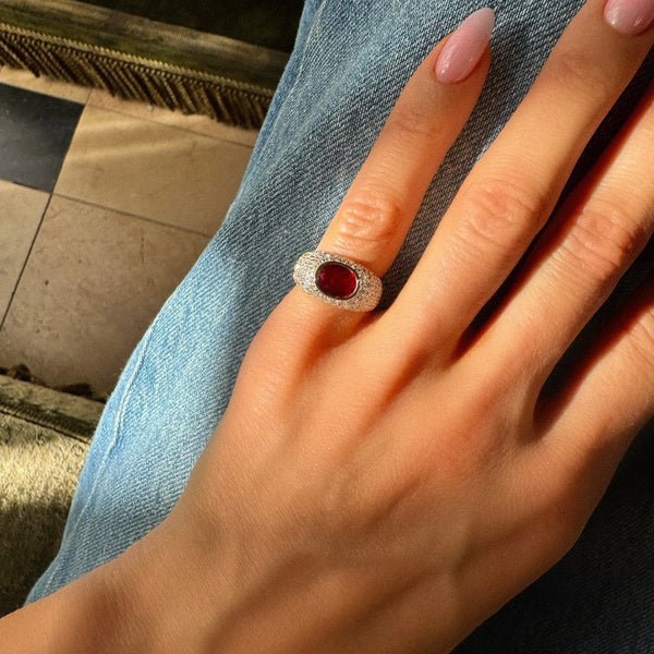 The OG Ruby Signet Ring by Logan Hollowell Jewelry