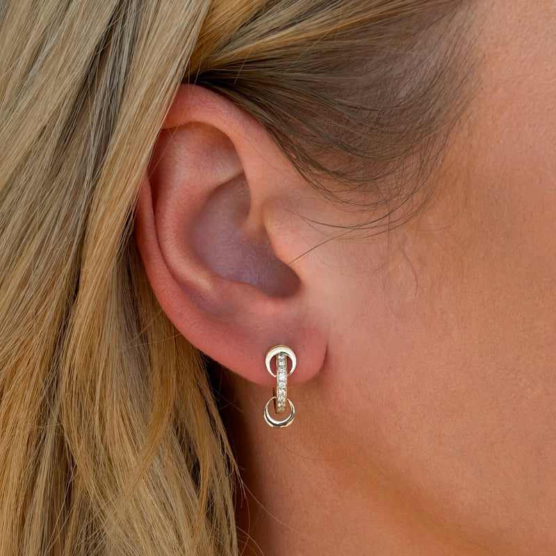 Orbit Disk Huggies by Logan Hollowell Jewelry