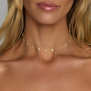 Eau de Rose Cut Gaia Graduated Diamond Choker by Logan Hollowell Jewelry