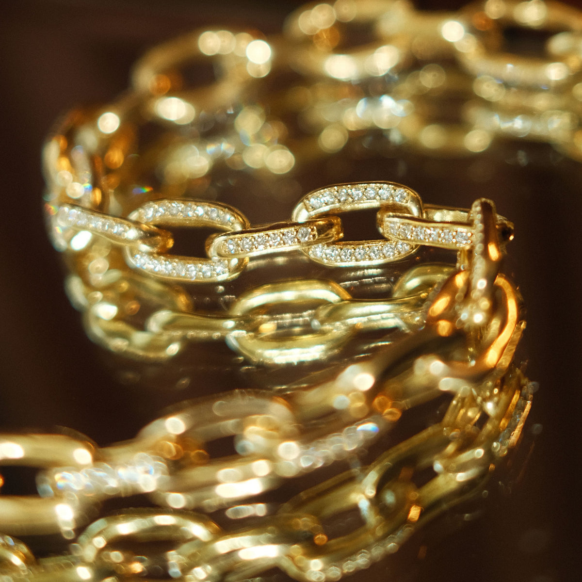 Graduated Atlantis Pavé Diamond Chain Necklace