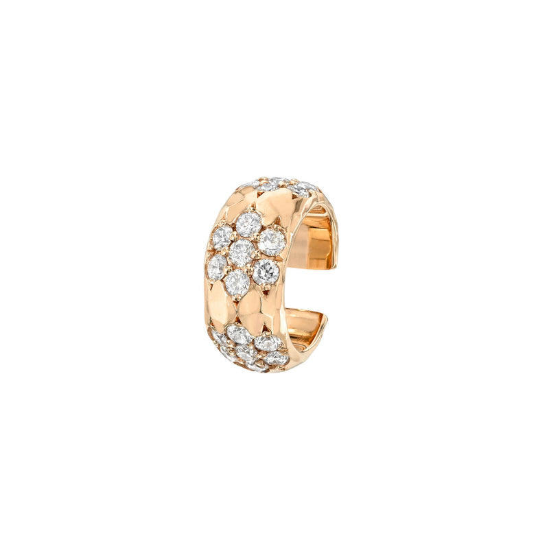 Sevenfold Diamond Ear Cuff Rose Gold by Logan Hollowell Jewelry
