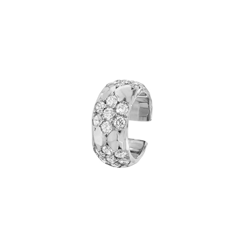 Sevenfold Diamond Ear Cuff White Gold by Logan Hollowell Jewelry