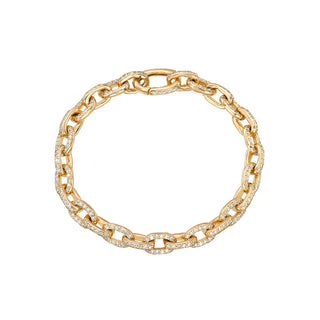 Atlantis Pavé Diamond Chain Bracelet Rose Gold by Logan Hollowell Jewelry