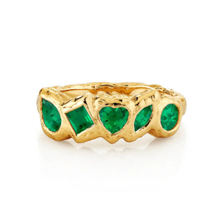 Harmony River Emerald Ring Yellow Gold 3  by Logan Hollowell Jewelry