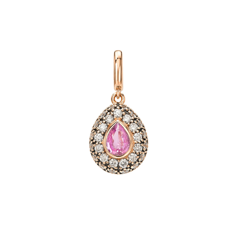 Pink Sapphire Pop Rocks Pendant Rose Gold by Logan Hollowell Jewelry