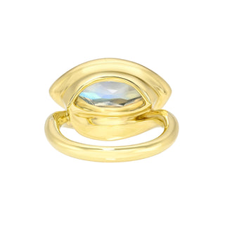 Enigma Angel Eye Marquise Moonstone Ring by Logan Hollowell Jewelry