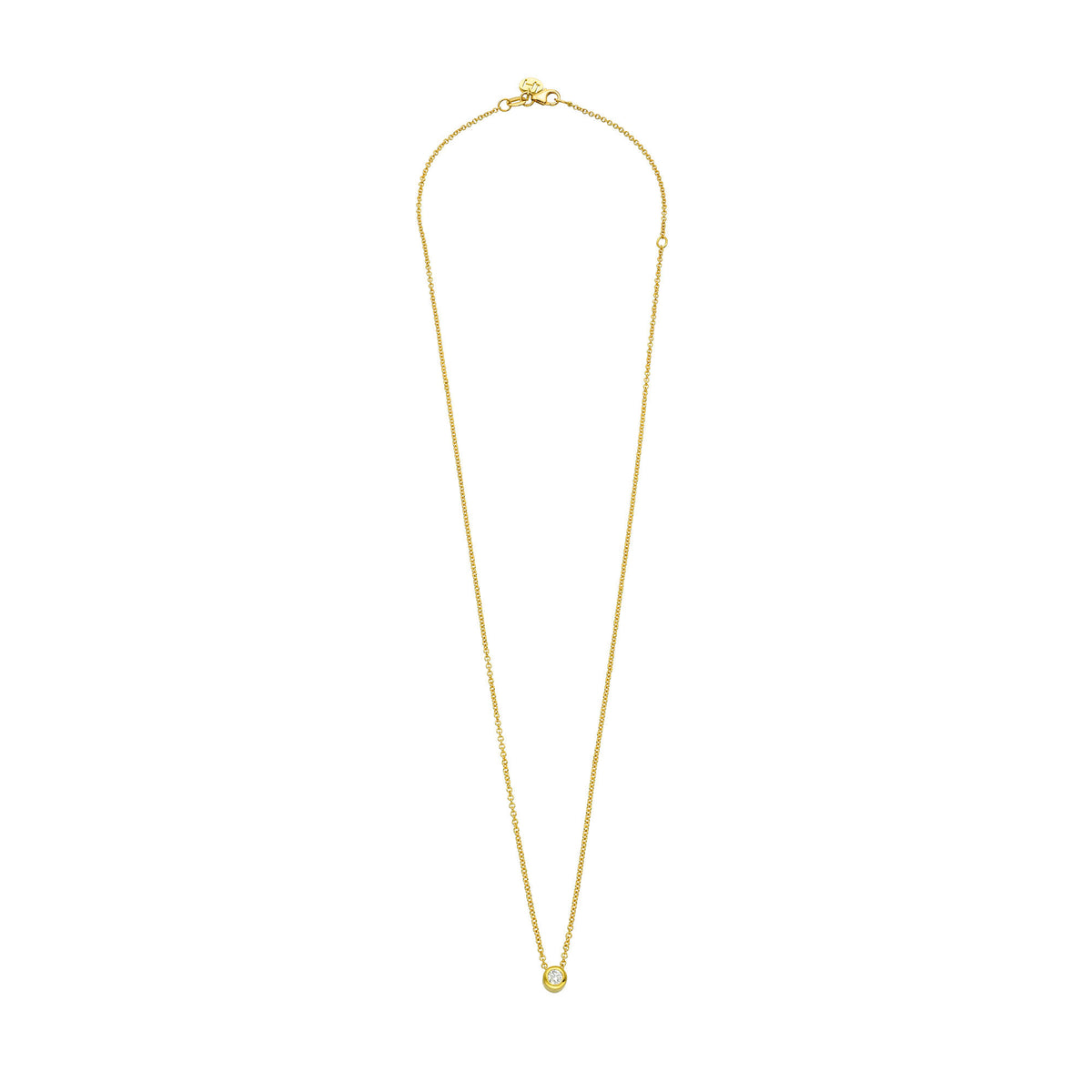 Bubble Diamond Solitaire Necklace by Logan Hollowell Jewelry