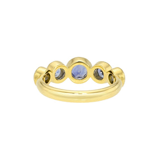 Blue Sapphire Bubble Ring by Logan Hollowell Jewelry