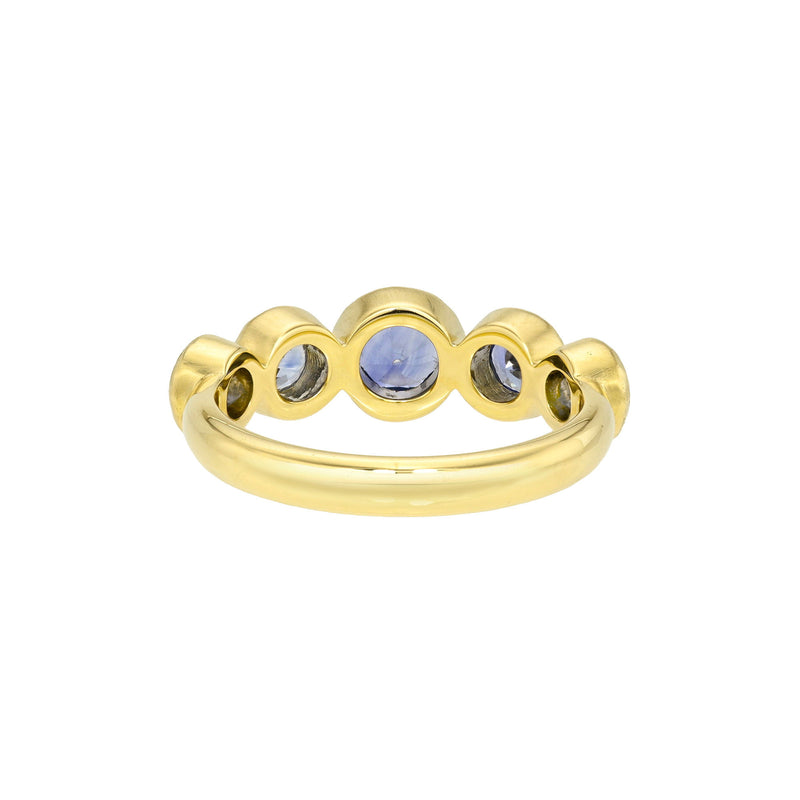 Blue Sapphire Bubble Ring by Logan Hollowell Jewelry