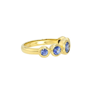 Blue Sapphire Bubble Ring by Logan Hollowell Jewelry